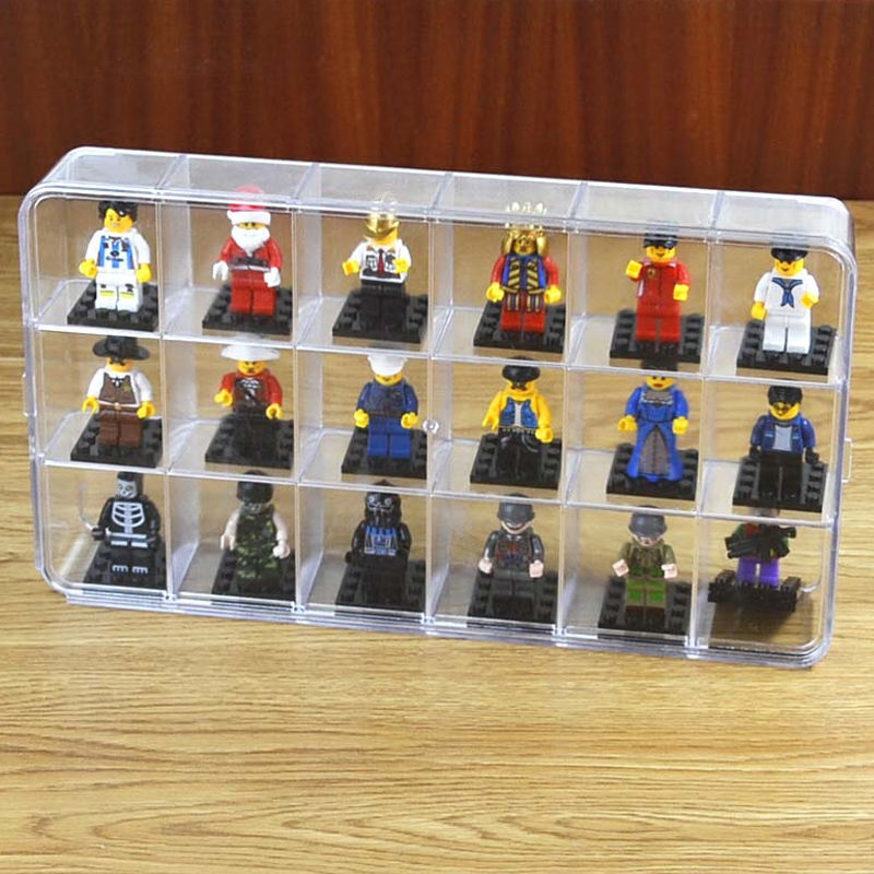 18 Grid Acrylic Display Box Fo - огляд і ціна Lego Minifigure Holder