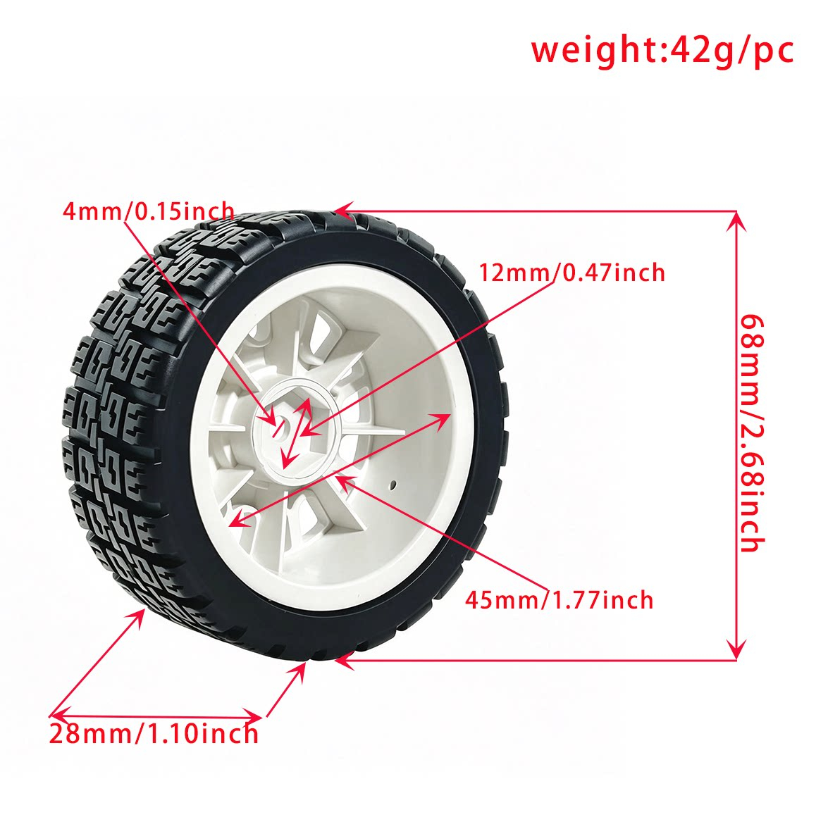 1/10 RC Rally Car 4Pcs 68mm Gr - огляд і ціна Tamiya Model Rc Car